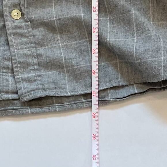 H&M LOGG Lightweight Flannel Gray & White Check/Windowpane Button Down Shirt, M - Picture 12 of 12